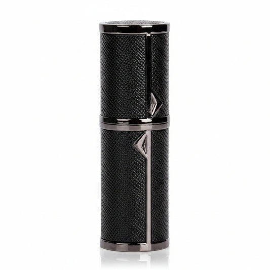 Portable Mini Refillable Perfume Bottle Empty Fine Mist Travel Spray Bottle Scent Pump Case Sprayer (Black）